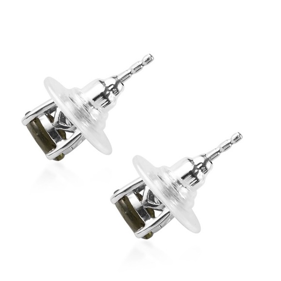 NWT Gorgeous Moldavite Studs in .925 Sterling! ⭐️ - Picture 3 of 4